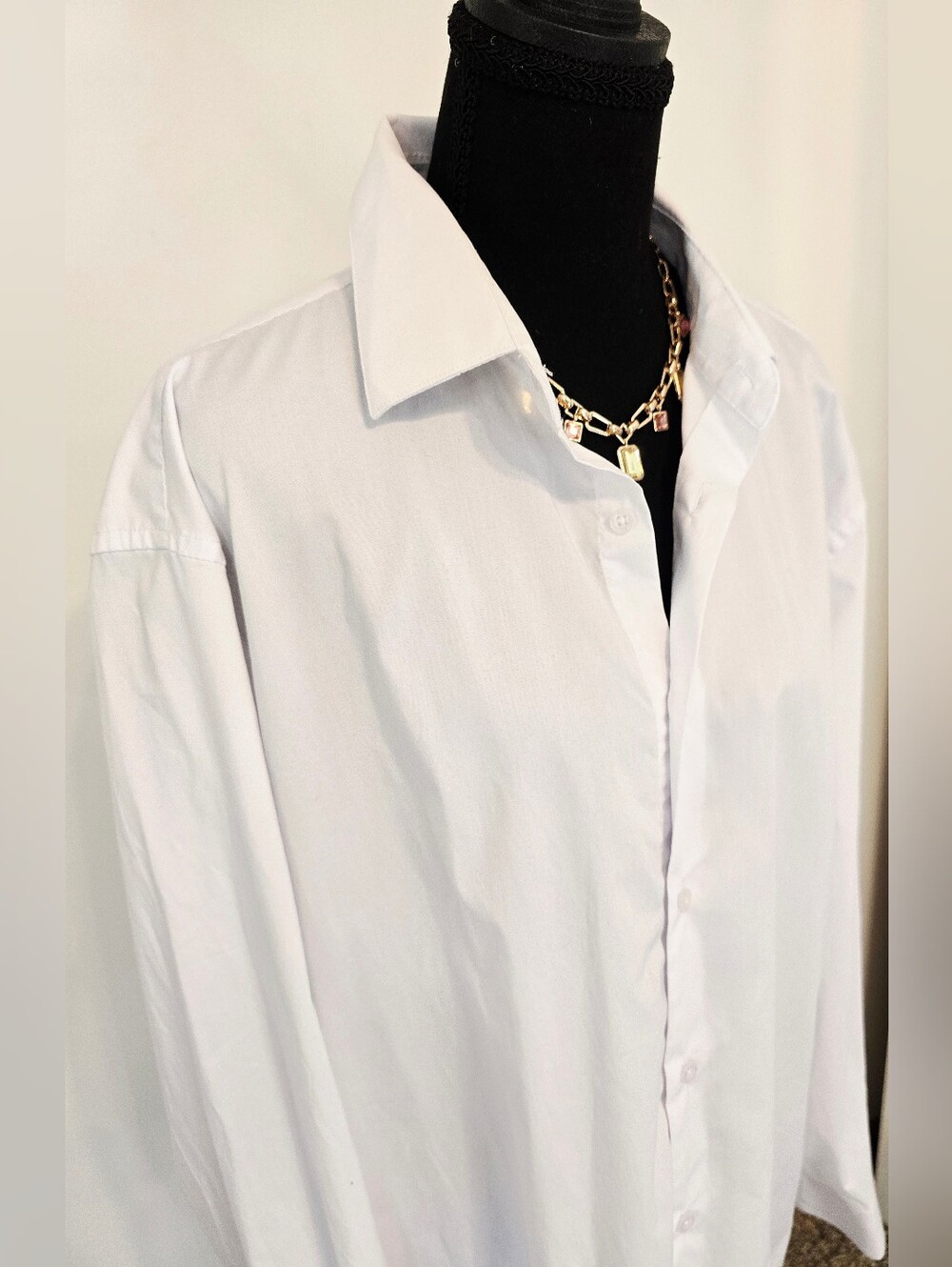 Lucky Brand White Slim Fit Stretch Button Down Shirt Business Casual Classic - Picture 3 of 9
